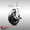 Service Caster 5 Inch 316SS Soft Rubber Wheel Swivel 3/8 Inch Threaded Stem Caster with Brake SCC-SS316TS20S514-SRS-TLB-381615 - alternate 1